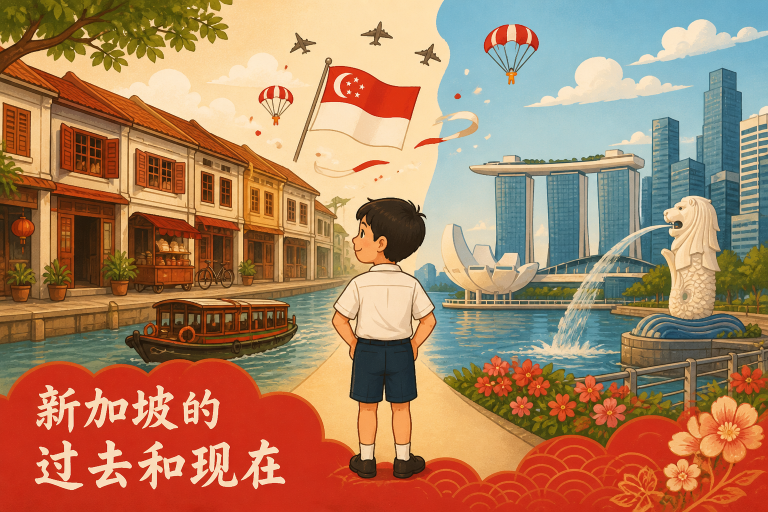 小六华文第七课 新加坡的过去和现在 识写词语