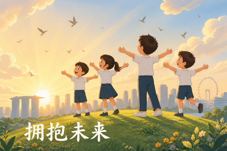 小六华文第九课 拥抱未来 识写词语